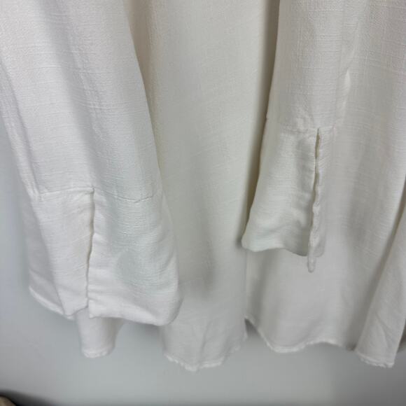 Free People Womens Clear Skies Cold Shoulder Long Sleeve White Mini Dress Small - Picture 6 of 8